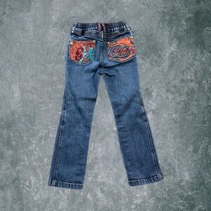 Vintage Y2K Enyce Embroidered Kids Jean Pants Sz 6